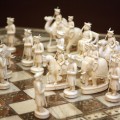 Шахматный столик.  Индия, конец XIX в. Приобретен во время путешествия цесаревича
